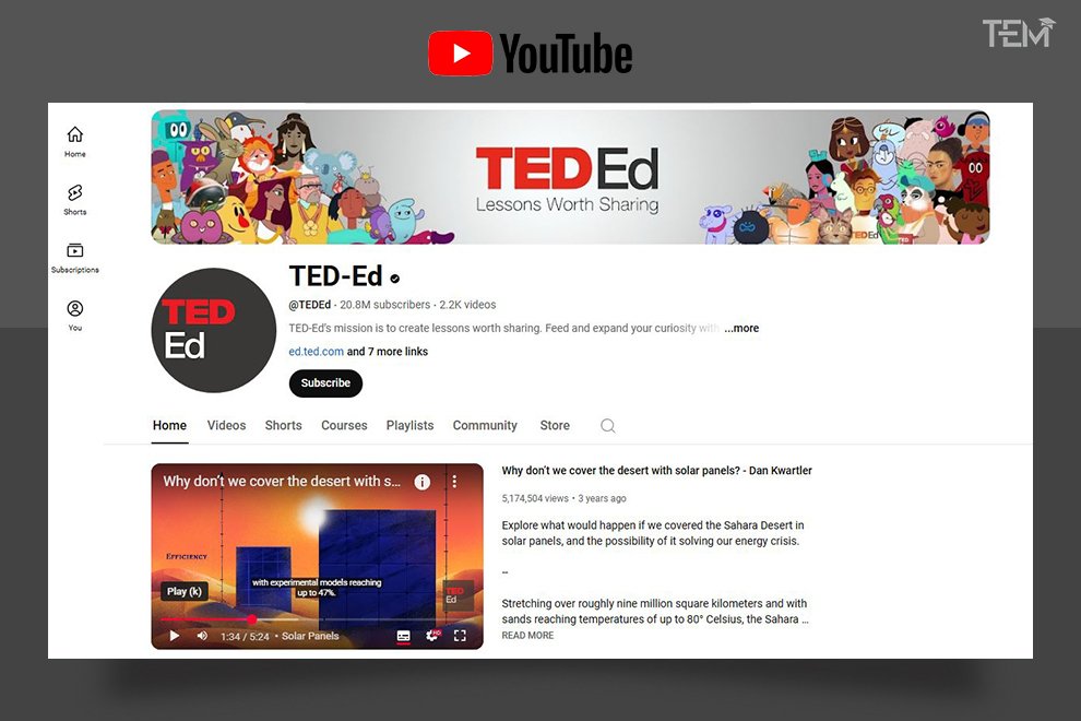 Best YouTube Channels  TED-Ed