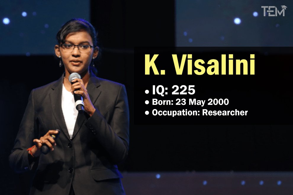 K-Visalini-IQ-225 Highest IQ in the World