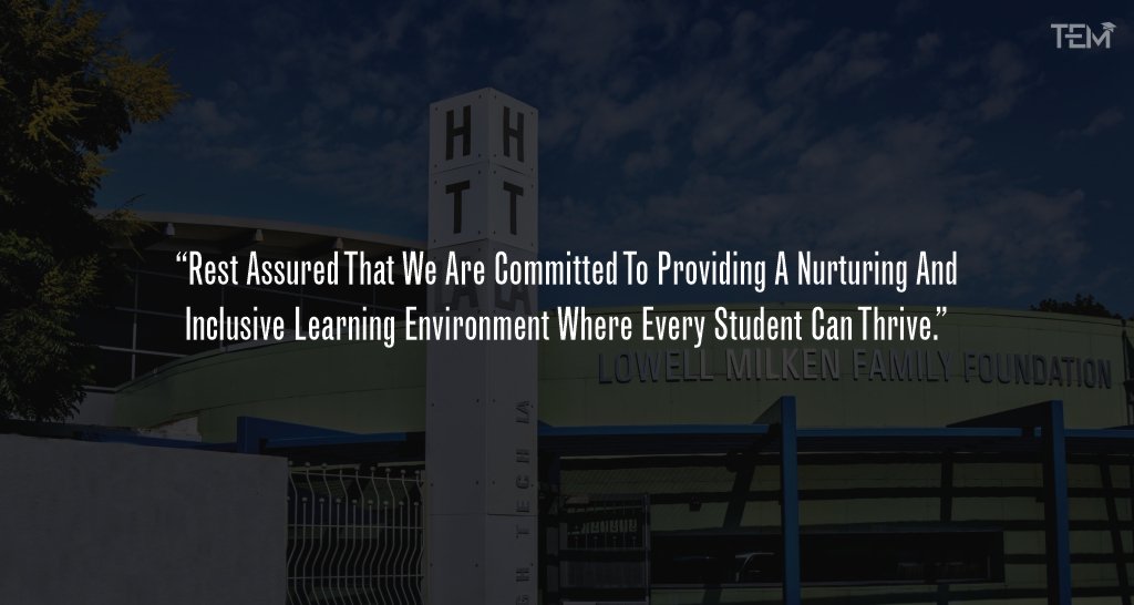 “Rest assured that we are committed to providing a nurturing and inclusive learning environment where every student can thrive.”